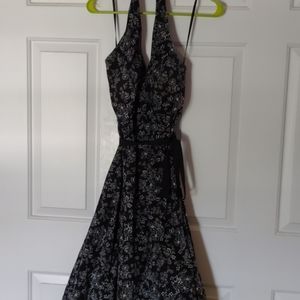 Black & white halter dress size 12